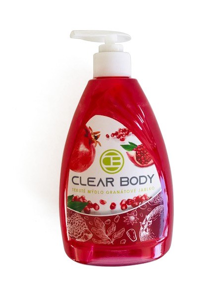 Clear body tekuté mýdlo 500ml Pomergran | Toaletní mycí prostředky - Tekutá mýdla - S dávkovačem